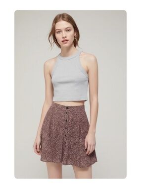 ★ Urban Outfitters Fashion Forward Biker Animal Print Mini Skirt - Dark Pink ★